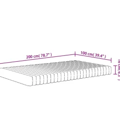 Schuimmatras middelzacht 100x200 cm
