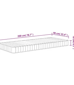 Schuimmatras middelzacht 90x200 cm
