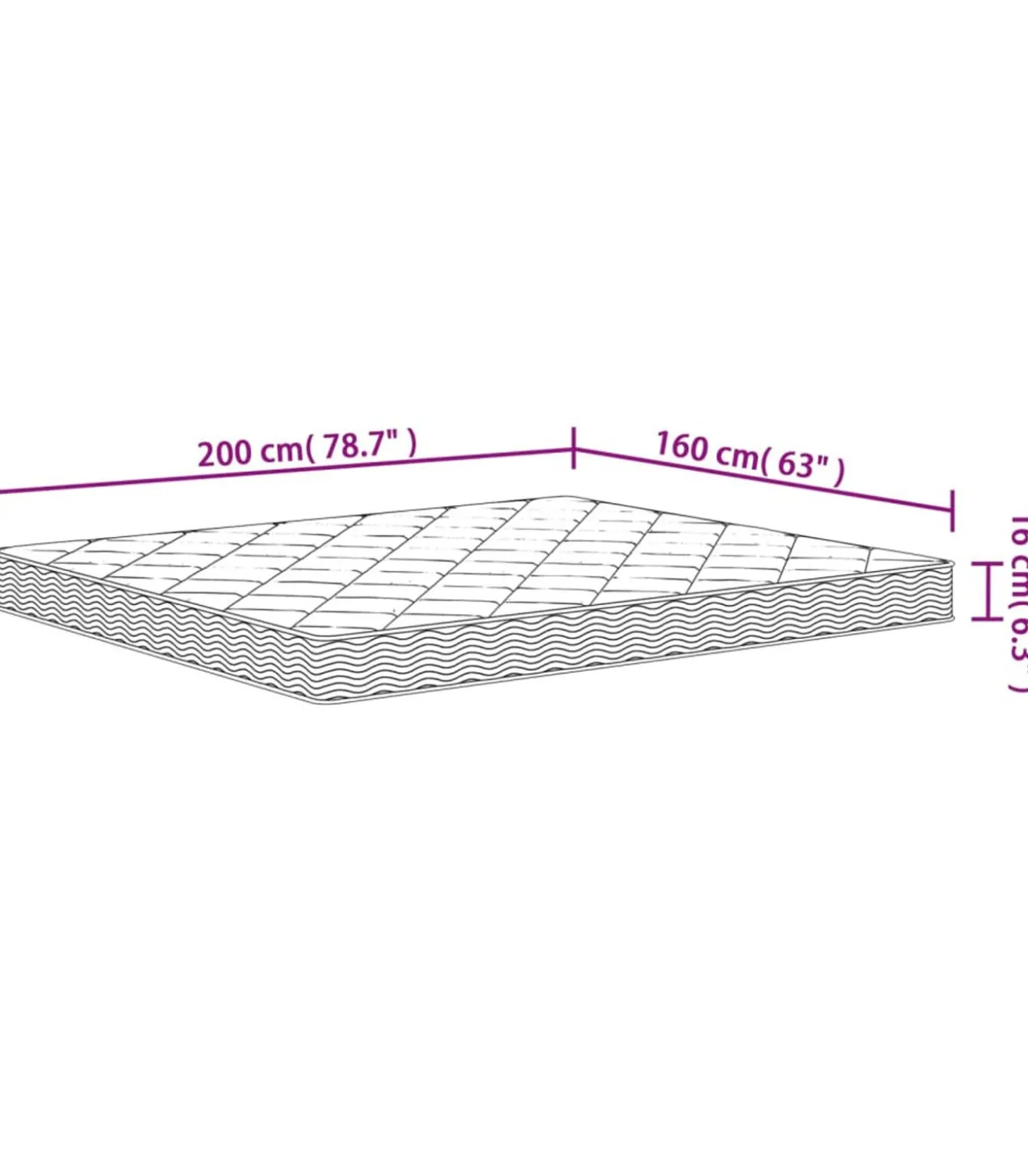 Schuimmatras middelzacht 160x200 cm