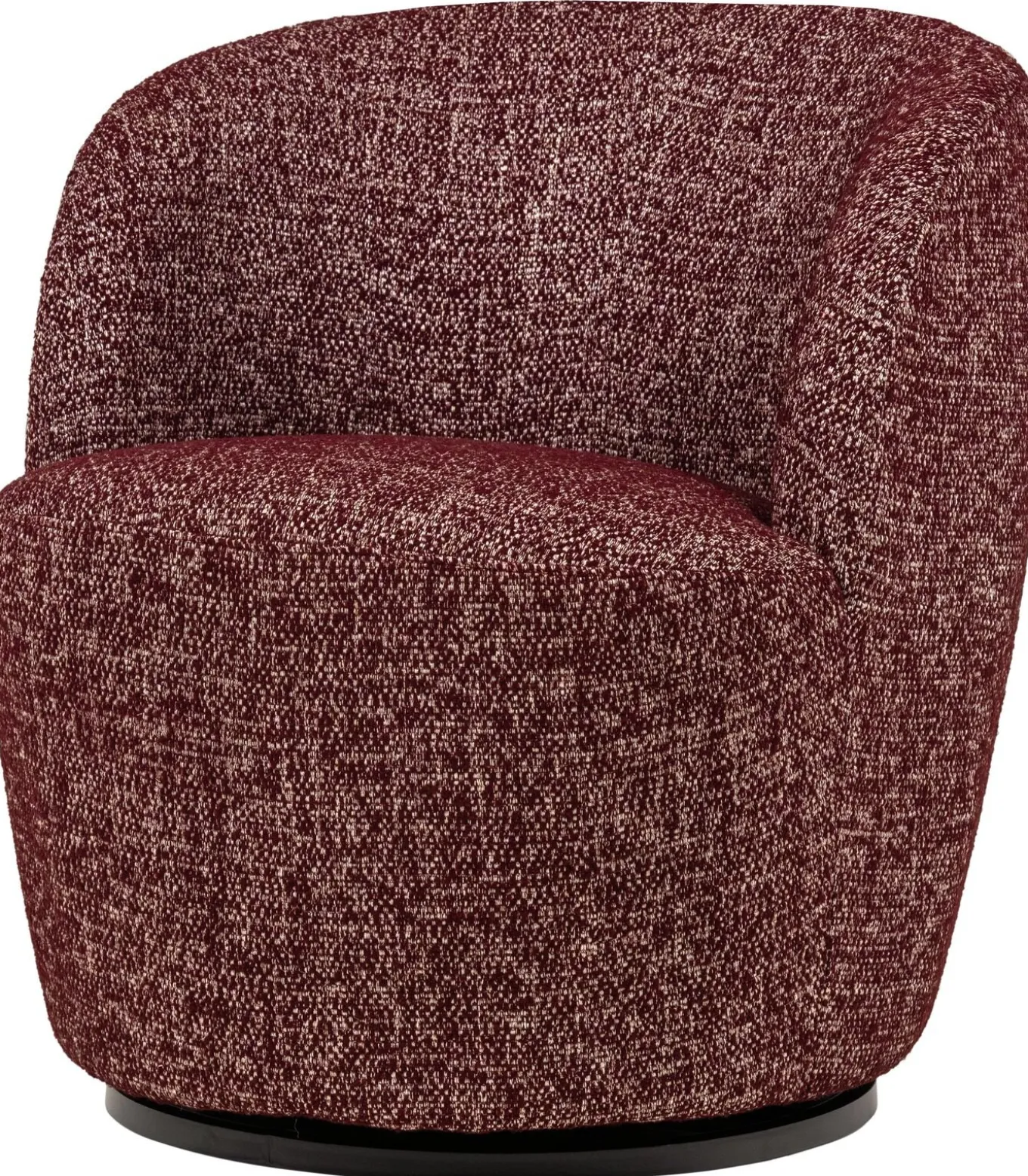 Serra Draaifauteuil - Melange Stof - Bordeauxrood - 68x70x77