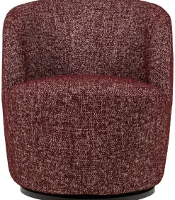 Serra Draaifauteuil - Melange Stof - Bordeauxrood - 68x70x77