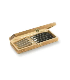 Set steakmessen BASCO, 4 stuks in hoogwaardige dennenhouten box