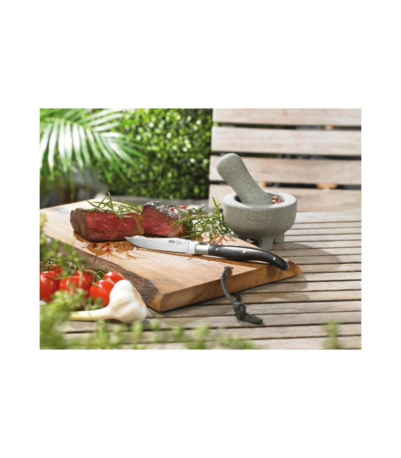 Set steakmessen BASCO, 4 stuks in hoogwaardige dennenhouten box