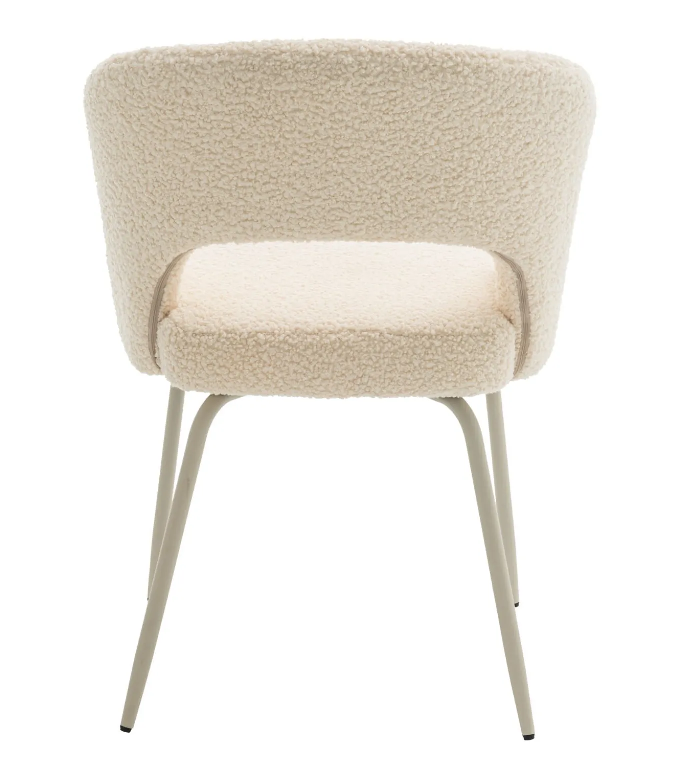 Set van 2 FLAVIA beige lussenstoffen stoelen