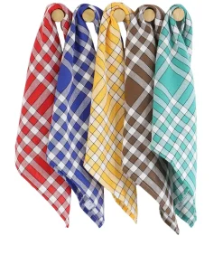 Set van 2 grote katoenen geruite servetten NELLY