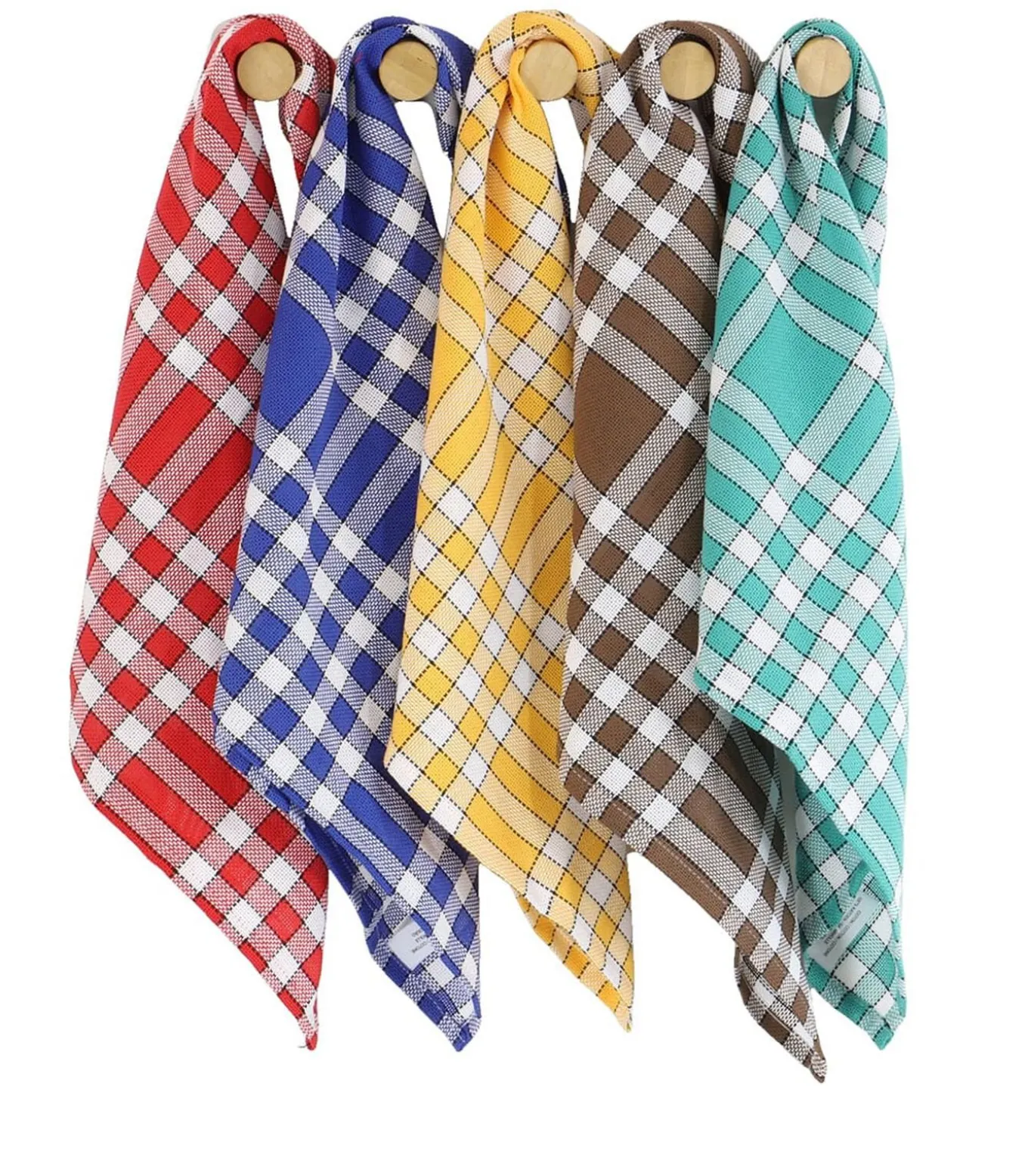 Set van 2 grote katoenen geruite servetten NELLY