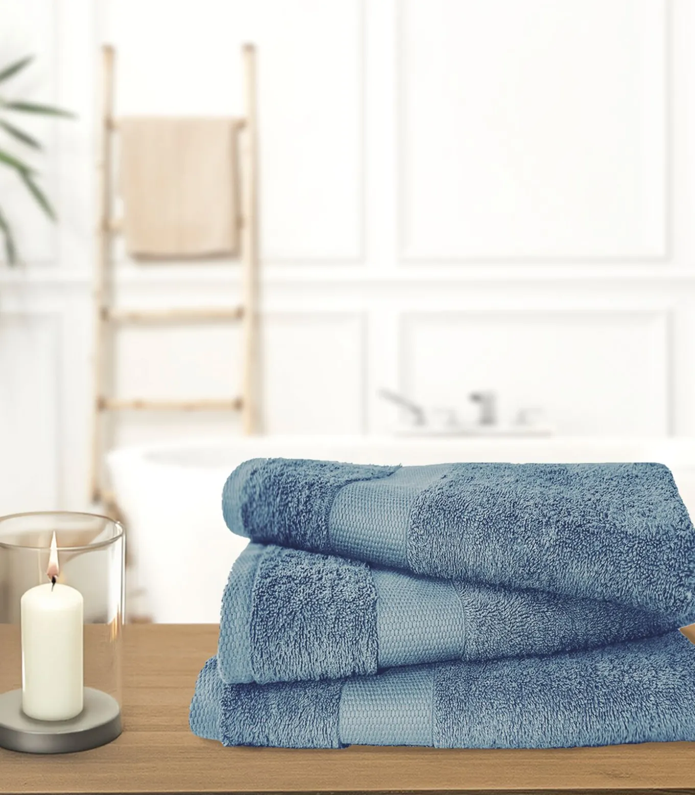 Set van 3 handdoeken badstof 50x90 cm 500 gr/m²