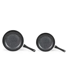 Set van 2 koekenpannen met steenmotief