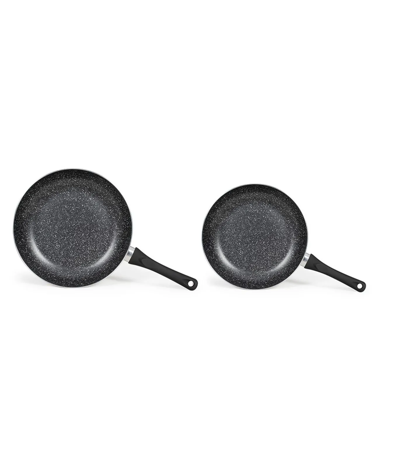 Set van 2 koekenpannen met steenmotief