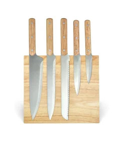 Set van 5 messen en magnetische houder