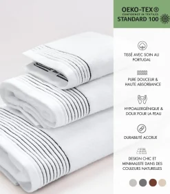 Set van 6 Premium Handdoeken PURE ELEGANCE (2-30x50cm, 2-50x100cm, 2-70x140cm)