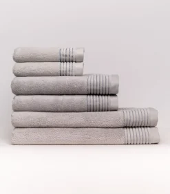 Set van 6 Premium Handdoeken SILVER MIST (2-33x50cm, 2-50x100cm, 2-70x140cm)
