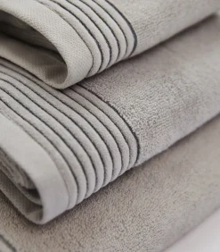 Set van 2 Premium Handdoeken SILVER MIST. Biologisch Katoen