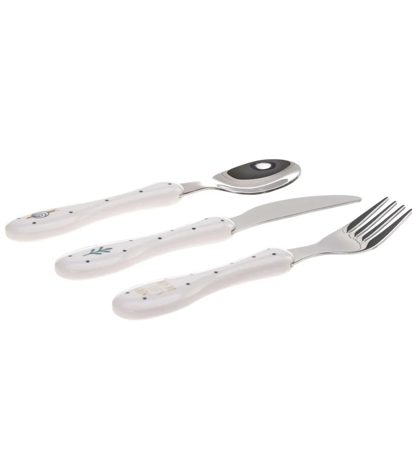 Set van 3 roestvrijstalen bestekjes voor kinderen Ga...