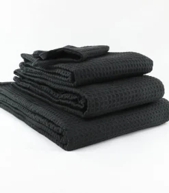 Set van twee witte katoenen honingraathanddoeken 50x100 cm