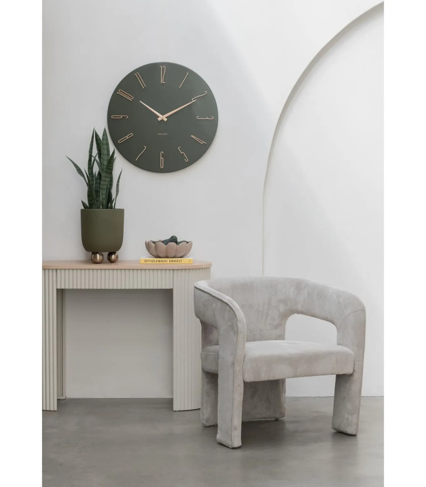 Side table Estriado - Grijs - 100x40x76.5cm