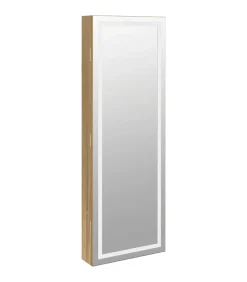 Sieradenkast met spiegel en LED wandgemonteerd