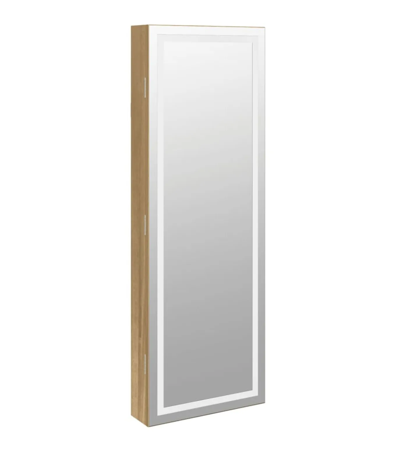 Sieradenkast met spiegel en LED wandgemonteerd