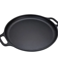 Skillet gietijzer - koekenpan - PFAS vrij - 32cm - zonder steel - Paellapan - BBQ accessoires - Geschikt voor Green Egg