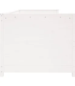 Slaapbank zonder matras 100x200 cm massief grenenhout wit