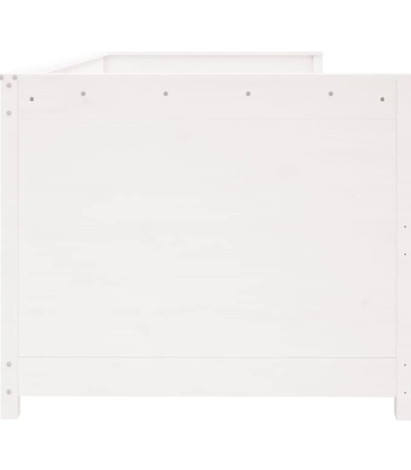 Slaapbank zonder matras 100x200 cm massief grenenhout wit