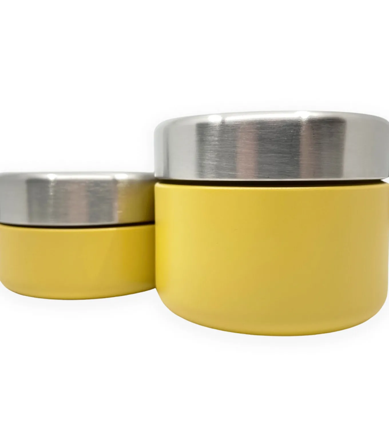 Smikkels RVS fruitbakjes set - snackdoosjes 280ml 420ml geel