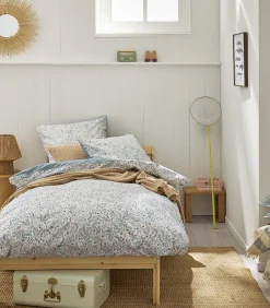 Sous l'océan - Bedlinnenset Dekbedovertrek + effen katoenen vierkante kussenslopen 140x200