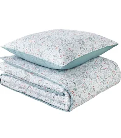Sous l'océan - Bedlinnenset Dekbedovertrek + effen katoenen vierkante kussenslopen 140x200