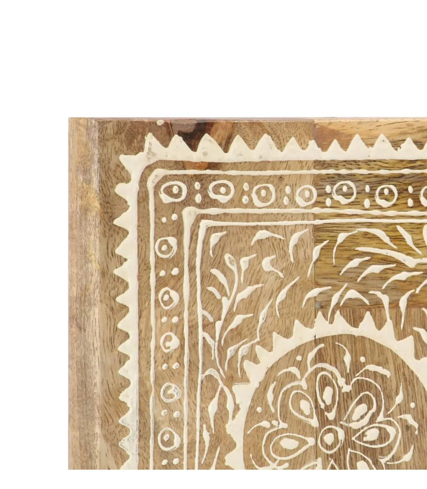 Spiegel handgeschilderd 40x55 cm massief mangohout