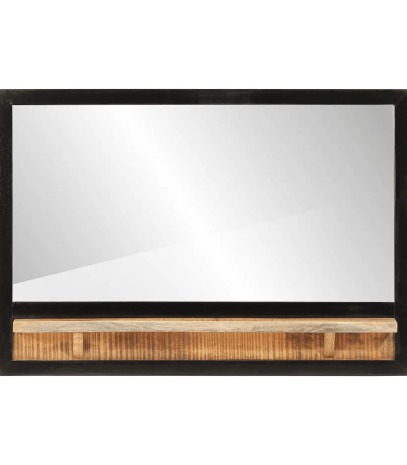 Spiegel met schap 80x8x55 cm glas en massief mangohout