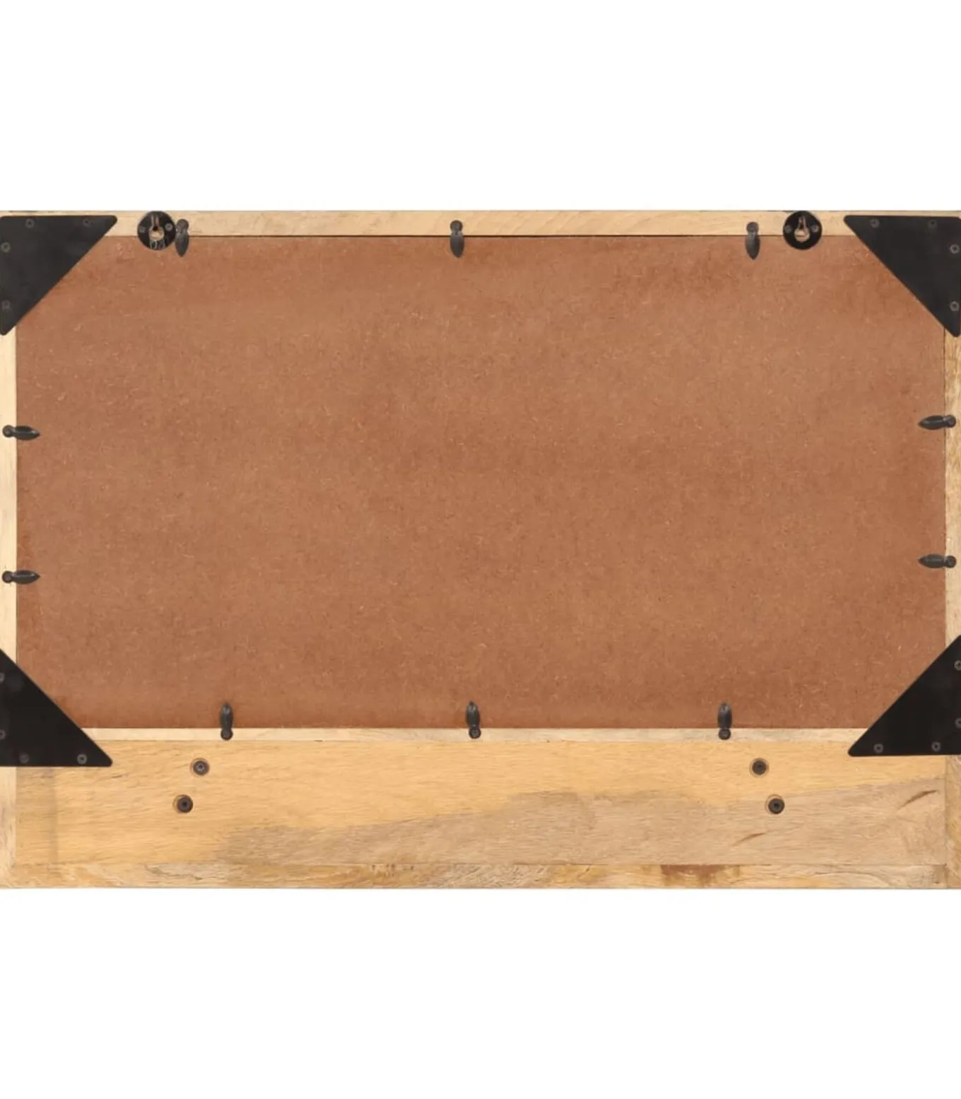 Spiegel met schap 80x8x55 cm glas en massief mangohout