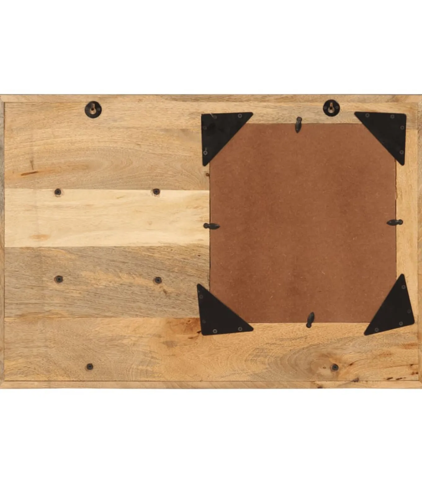 Spiegel met schappen 80x8x55 cm glas en massief mangohout