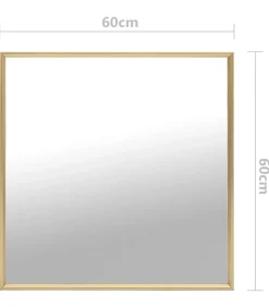 Spiegel 60x60 cm goudkleurig