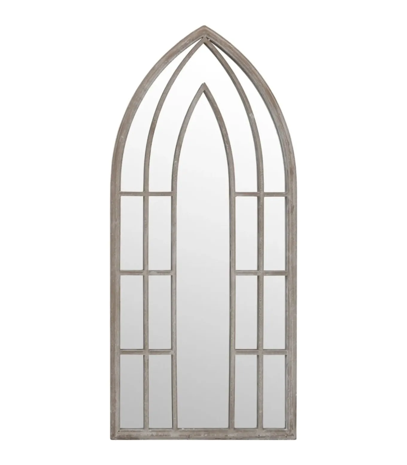 Spiegel 100x45 cm ijzer zandkleurig