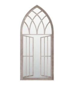 Spiegel 100x45 cm ijzer zandkleurig