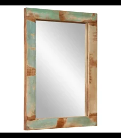 Spiegel 70x50 cm massief gerecycled hout en glas