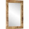 Spiegel 70x50 cm massief mangohout en glas