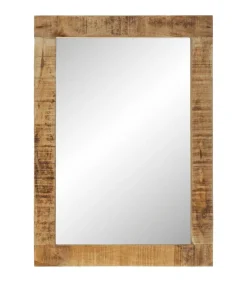 Spiegel 70x50 cm massief mangohout en glas
