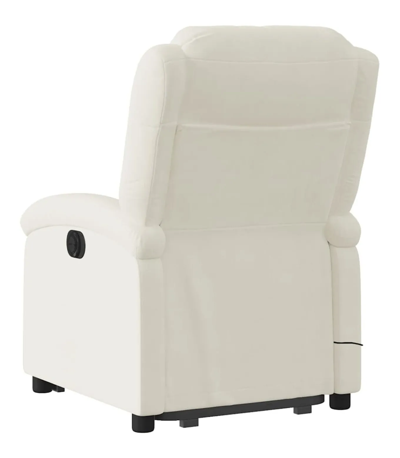 Sta-op-massagestoel elektrisch verstelbaar fluweel crèmekleurig