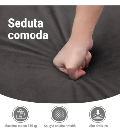 Sta-op-massagestoel verstelbaar fluweel blauw