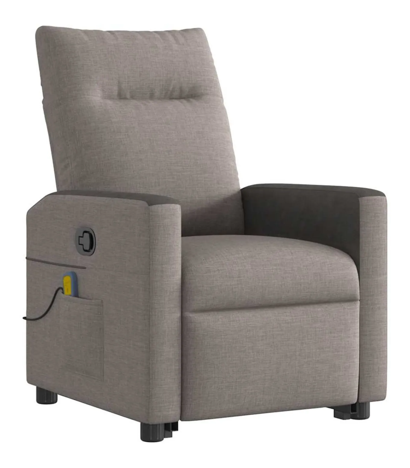 Sta-op-massagestoel verstelbaar stof taupe