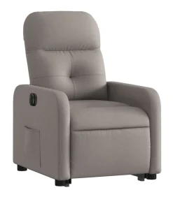 Sta-op-stoel elektrisch verstelbaar stof taupe