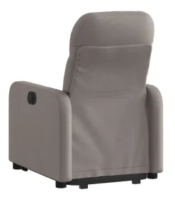 Sta-op-stoel elektrisch verstelbaar stof taupe