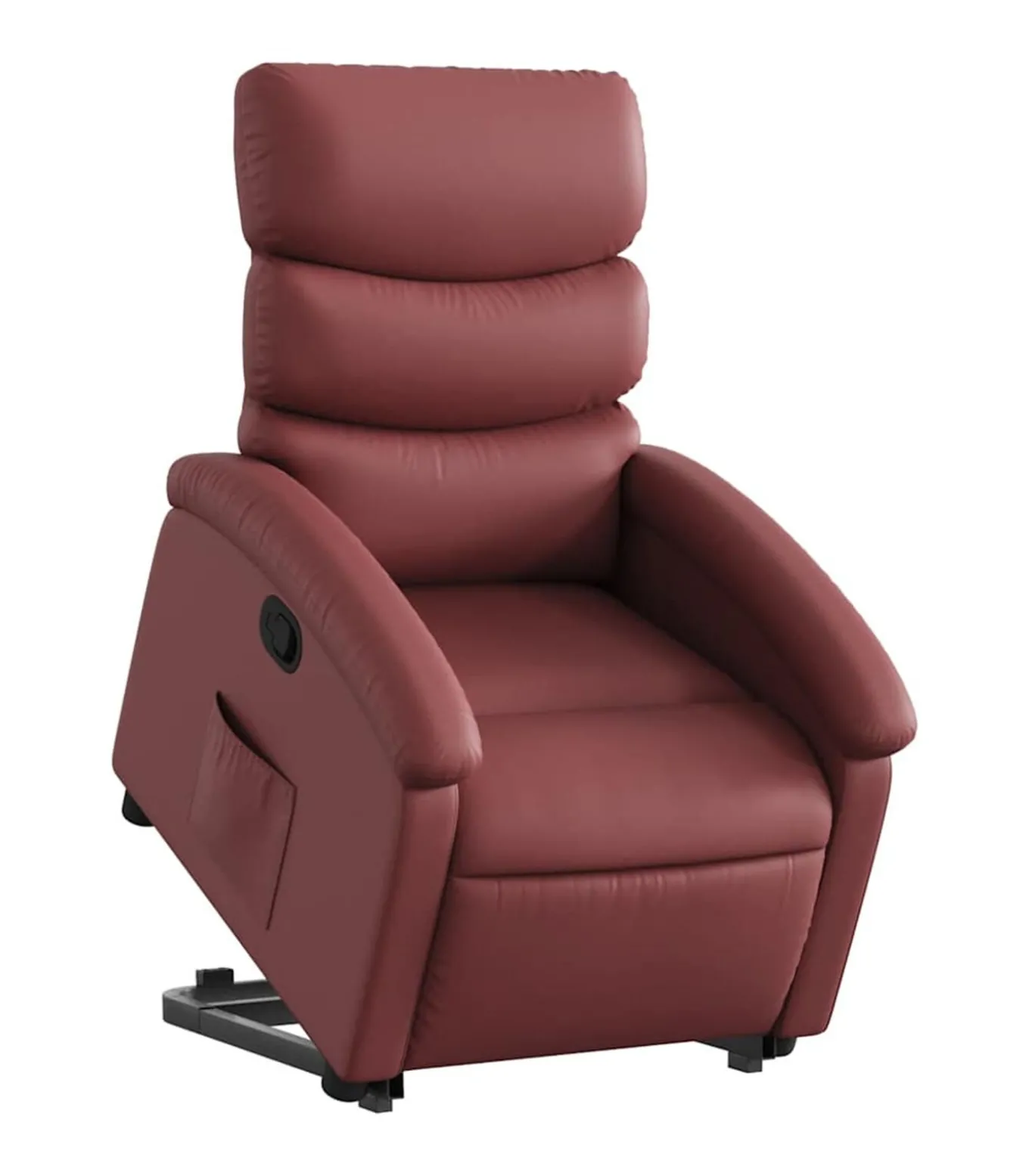 Sta-op-stoel kunstleer wijnrood