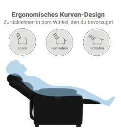 Sta-op-stoel kunstleer zwart