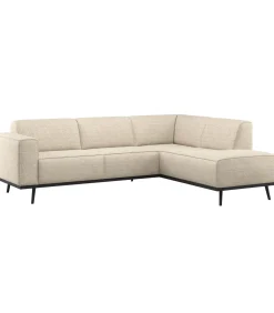 Statement Hoekbank Rechts - Polyester - Beige Melange