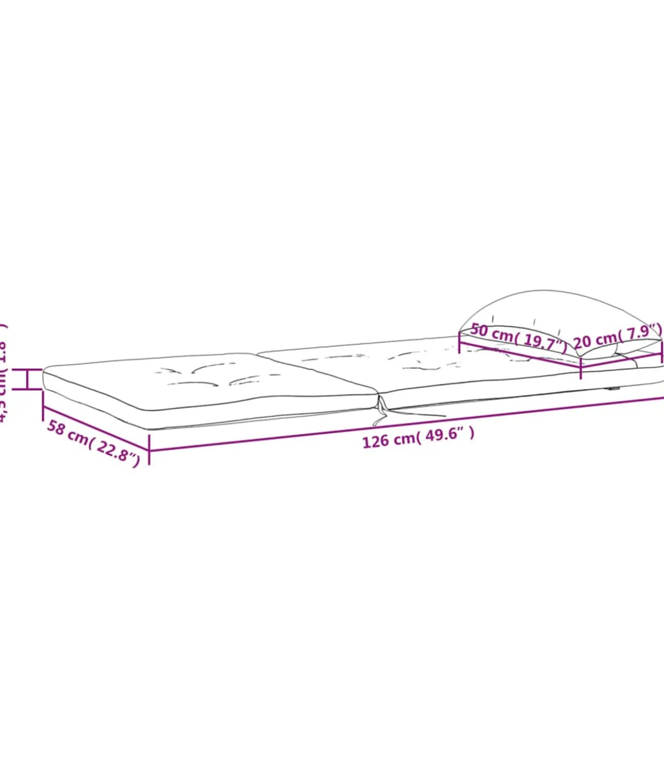 Stoelkussens 2 st Adirondack oxford stof lichtblauw