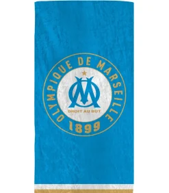 Strandlaken met fluwelen opdruk 100% katoen, OM ÉQUIPE