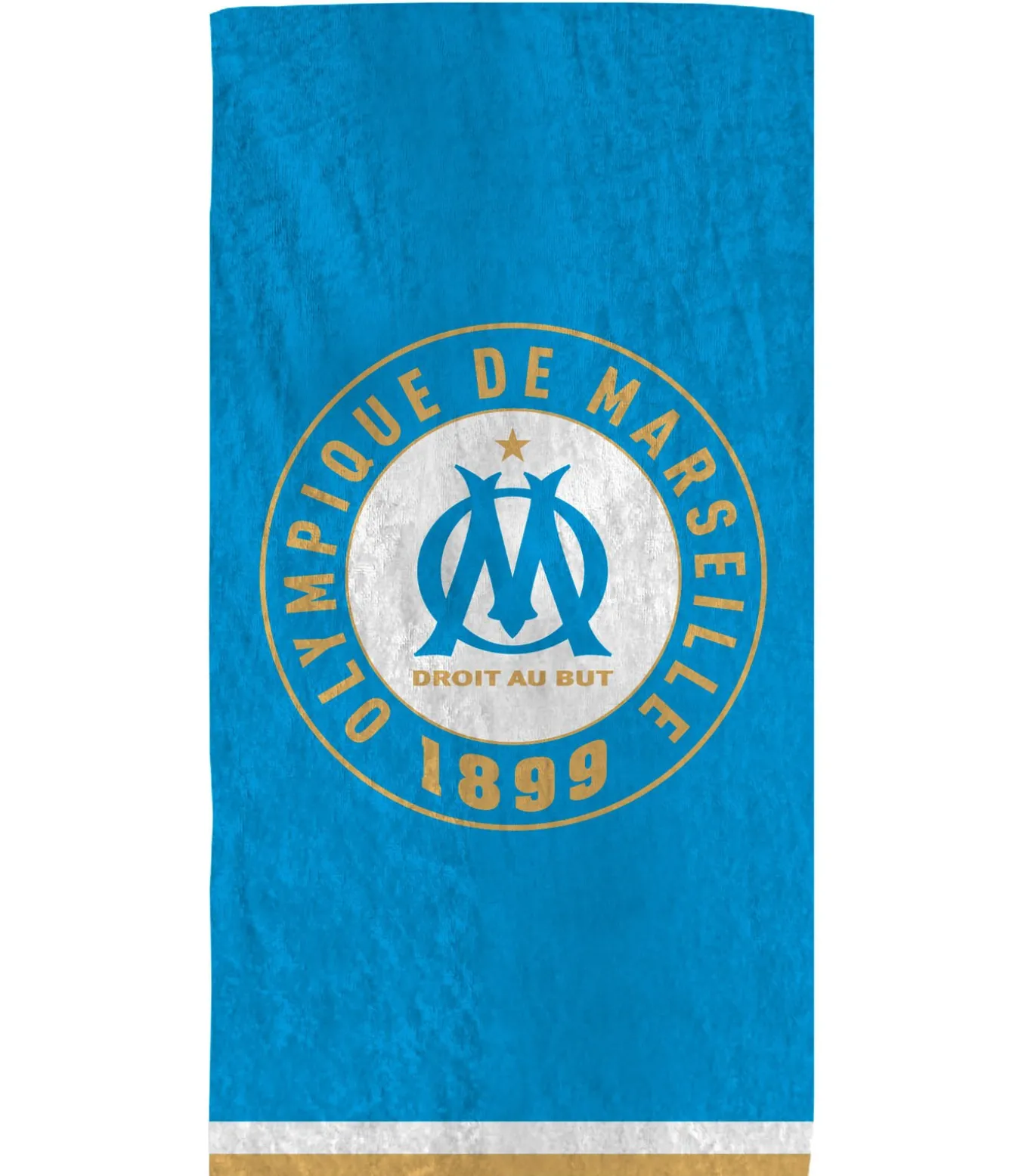 Strandlaken met fluwelen opdruk 100% katoen, OM ÉQUIPE