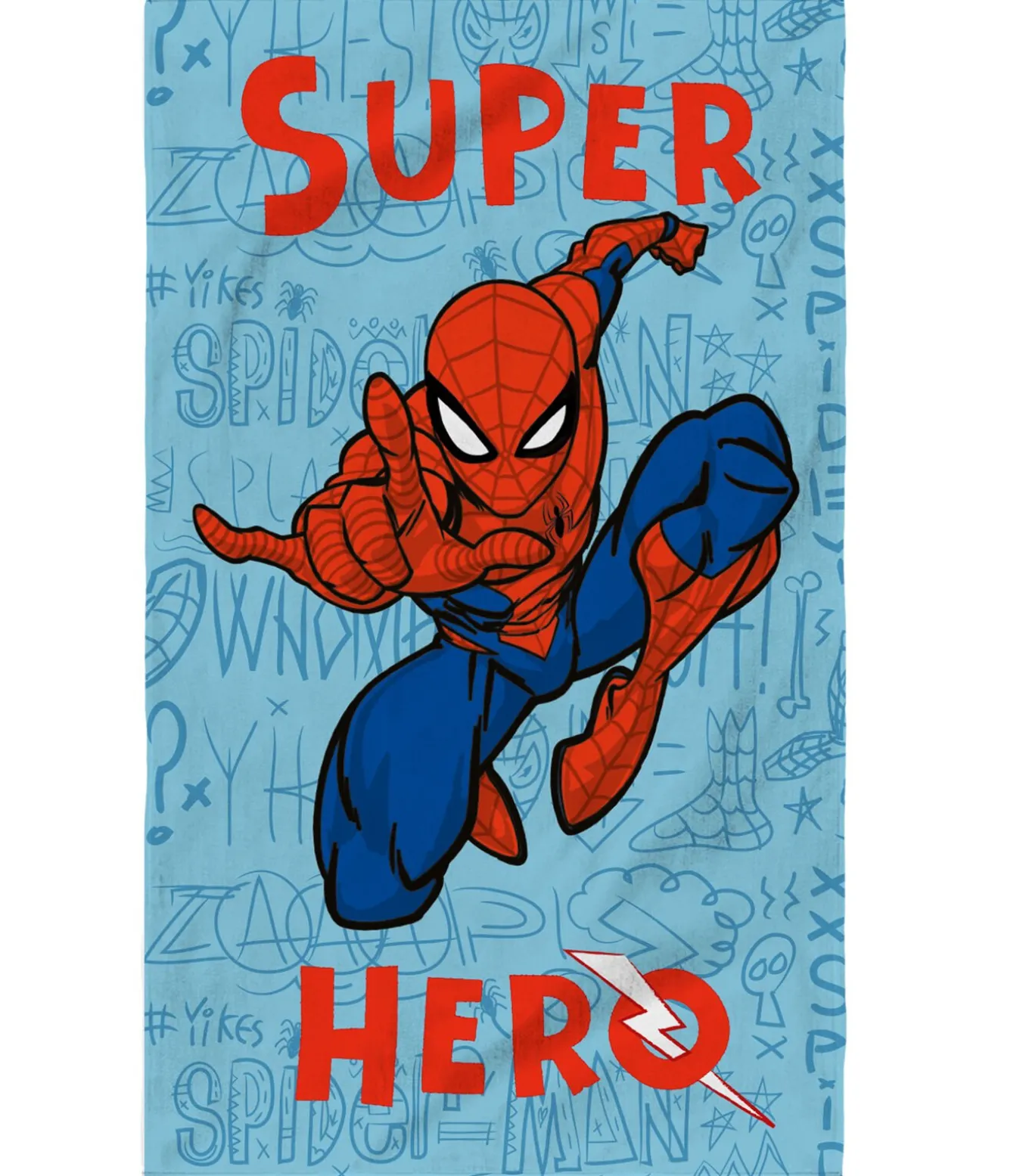 Strandlaken met print, 100% katoen, SPIDERMAN HOME SKETCHES